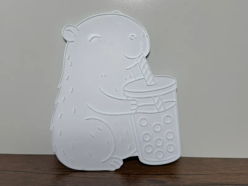 Capybara Drinking Boba Print & Paint