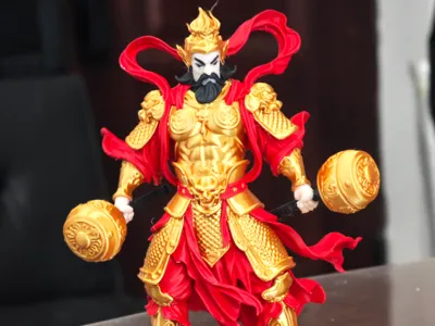 Red-robed Golden-armored Hammer Heavenly King - Multi-color Print in Place - Suitable for H2C and U1