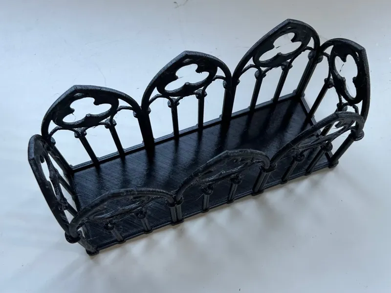 Desktop Organizer Gothic Stil Fenster Optik offen