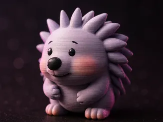Chibi Beach Hedgehog: Adorably Cute 3D Figurine!