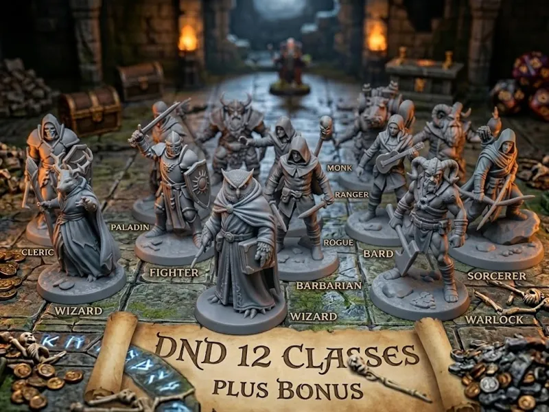 D&D slim set for 12 players + bonus