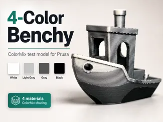 ColorMix Benchy (4-Color Test Model for Prusa)
