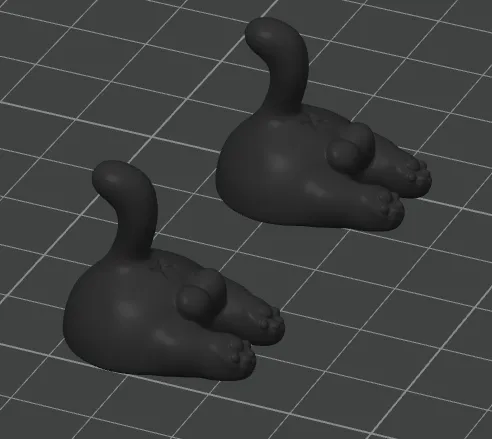 Cat Butt with Balls Earrings view 2