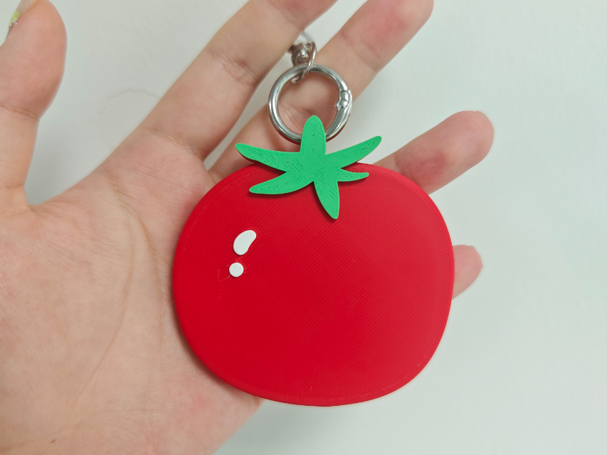 可爱的番茄镜子挂坠钥匙扣