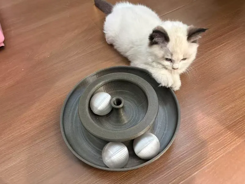 猫玩具，追逐旋转，猫咪自嗨，有响声吸引小猫