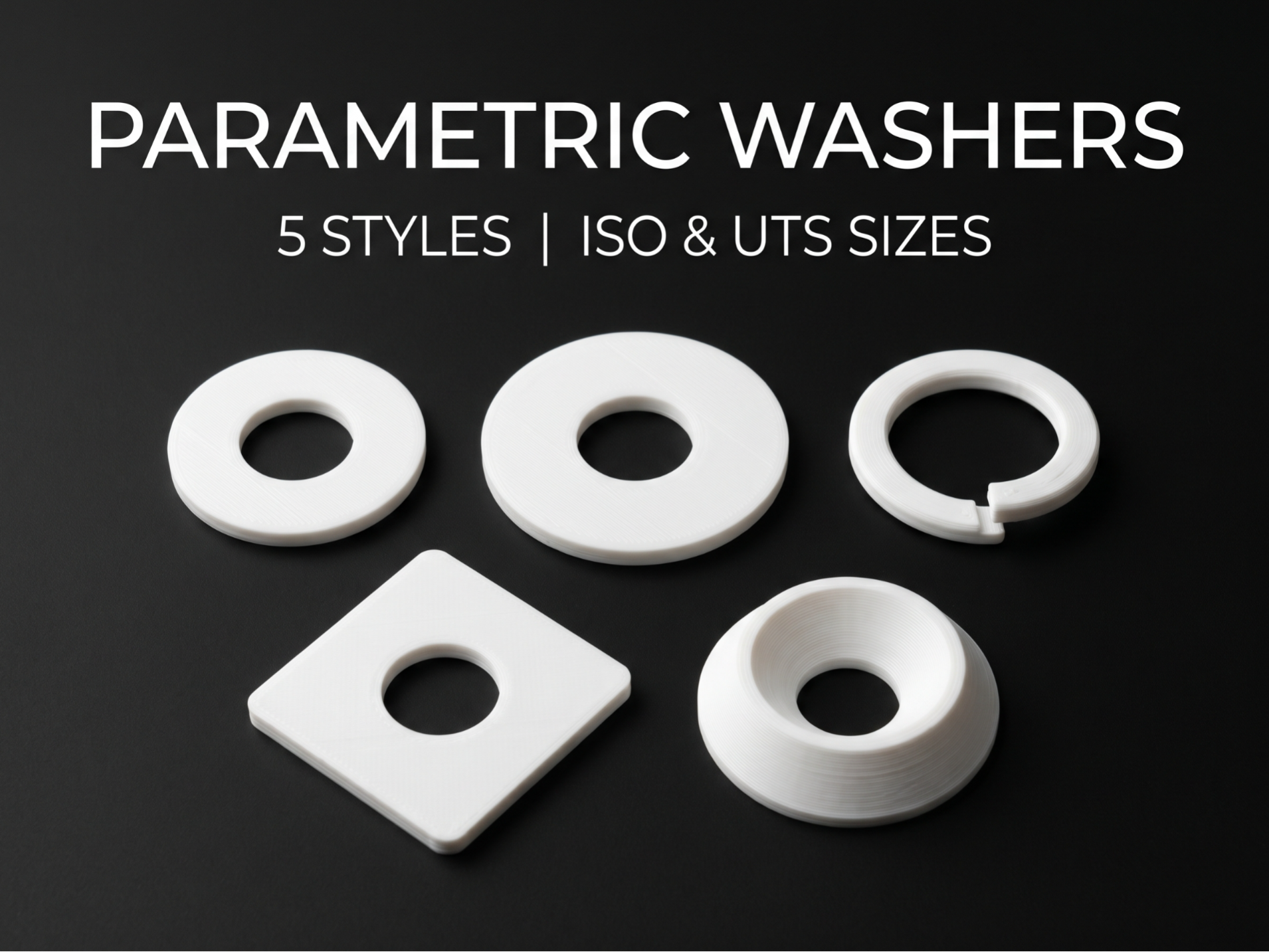 Ultimate Parametric Washer Generator (5 Styles)