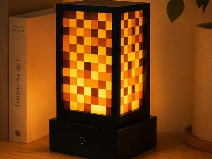 Pixel Glow Lamp | 3D Printed  LED Night Light