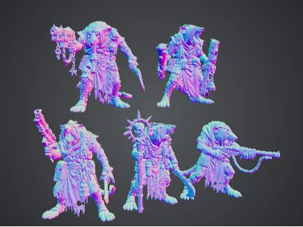 10 Ratskin rat gang members for underhive -cawdor?