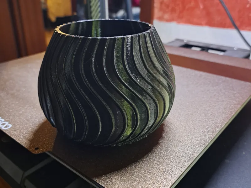 Spiral Ridge Planter Pot