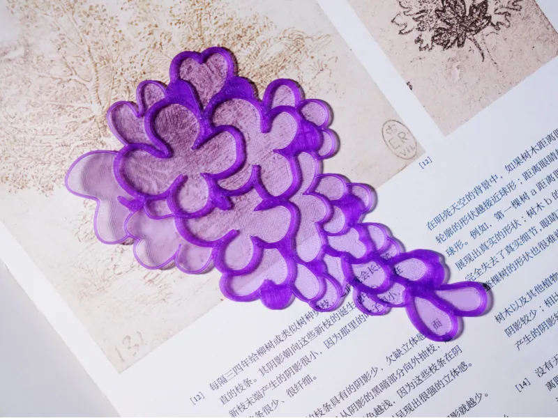 紫藤花|仿欧根纱书签