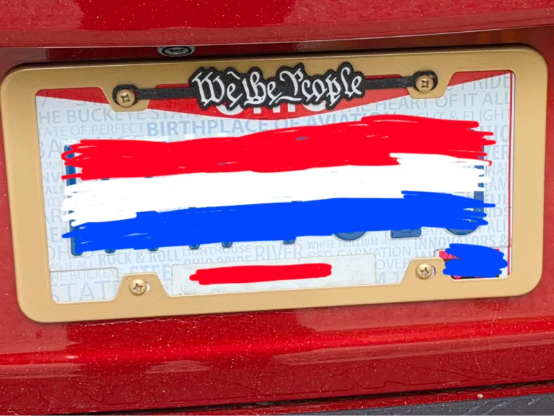 License Plate Topper - We The People