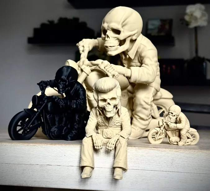 Ledge SkulZ Motorcycle Skull Figure - Miniatures - PLA - 3D printed product - фото 19