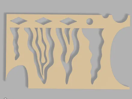 Stencil with pattern for lure building