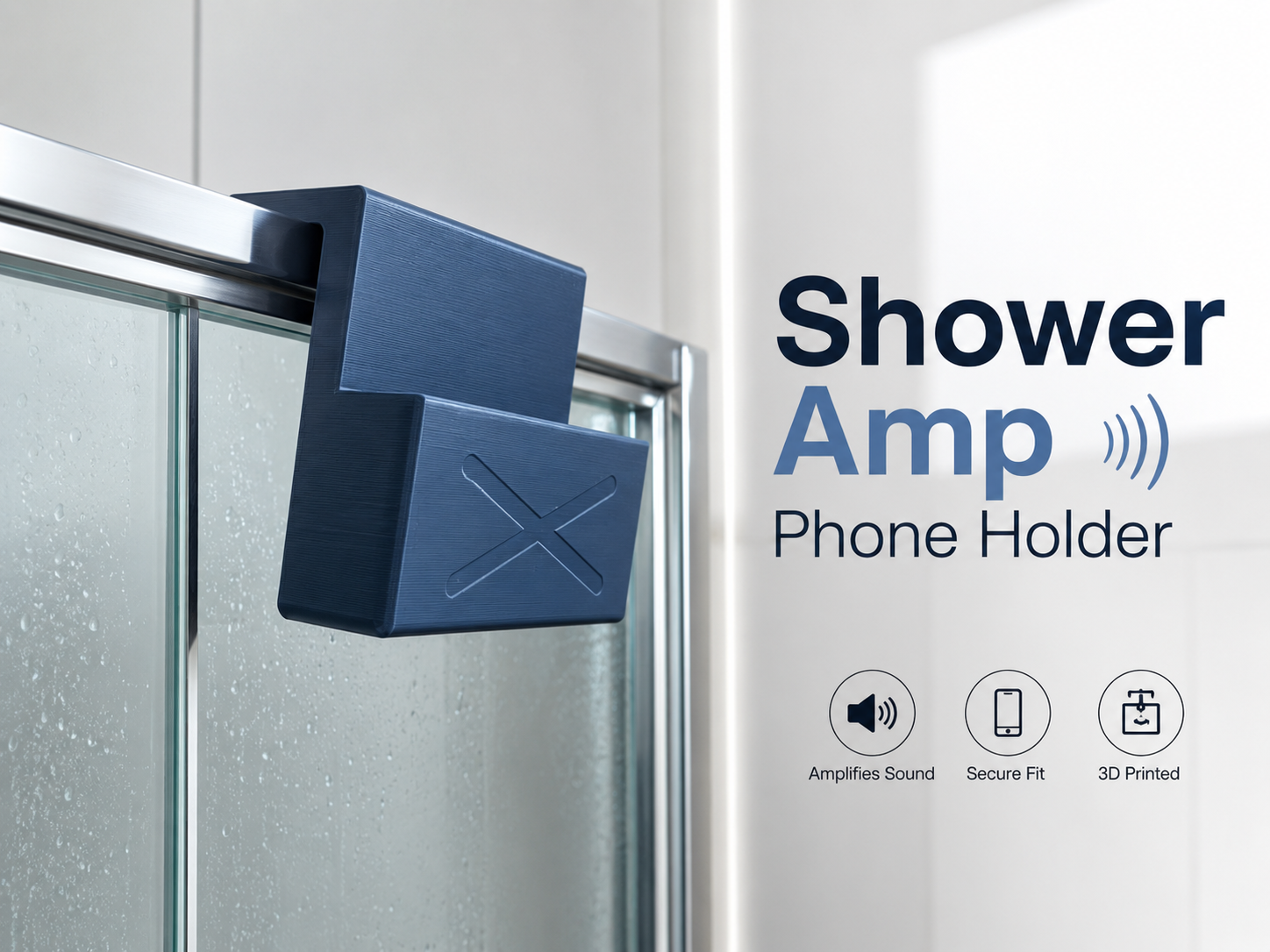 Shower Amplifier Phone Holder.