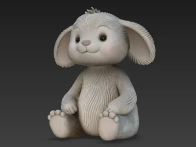 [Original] Trouble Vanisher Rabbit model, figurine rabbit small animal ornament,