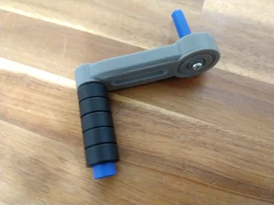Small Crank Handle v2.0 for spool winders and similar uses (Requires 1 M3x30mm screw, PETG recommended)