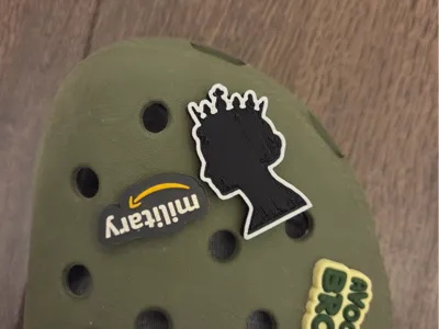 Queen Elizabeth II Silhouette Jibbit Croc Charm