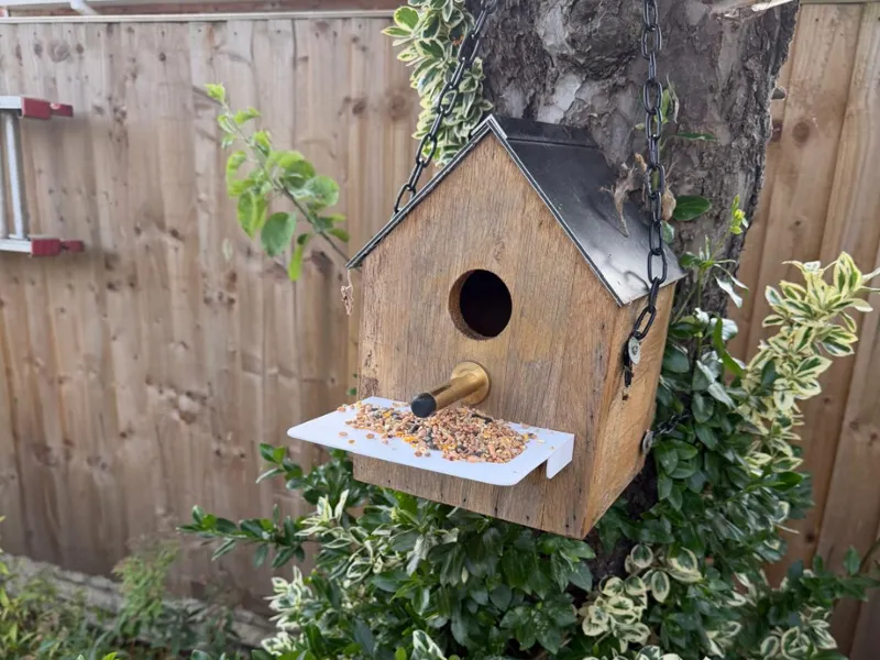feeding pad that attaches on birdhouses