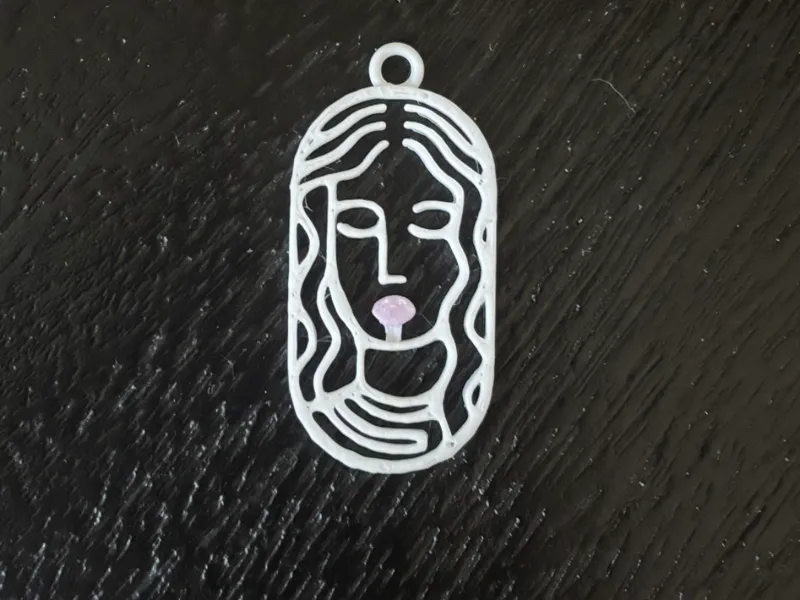 Line Art Woman Pendant