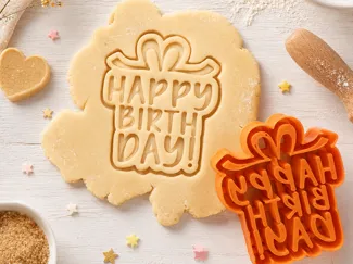 Happy Birthday Cookie & Clay Cutter