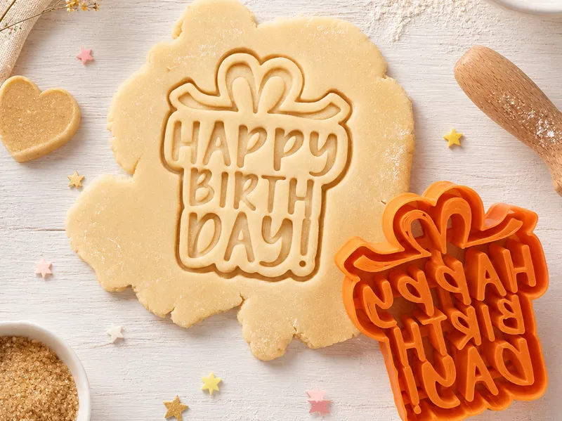 Happy Birthday Cookie & Clay Cutter