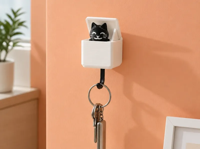 Cute Cat Motion Key Holder