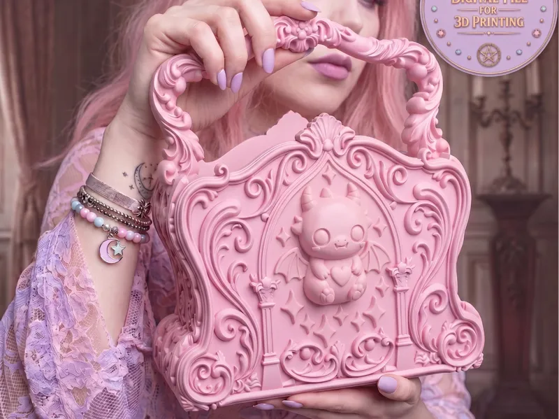 Cute Goth Baby Dragon Handbag Kawaii Pastel Goth