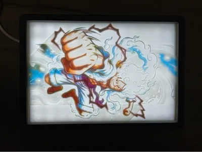 One Piece Luffy Color Lithophane