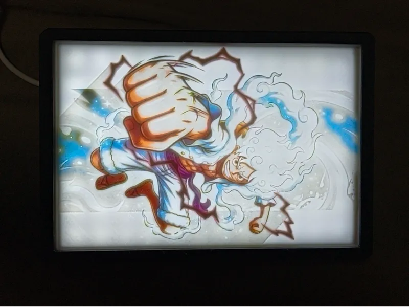 海贼路飞彩色浮雕