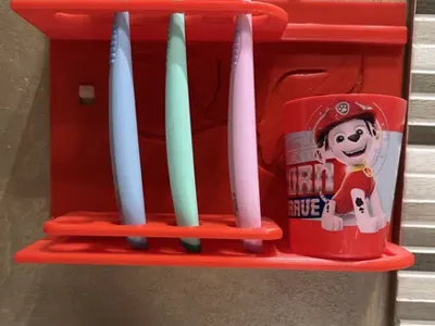 toothbrush and toothpaste holder