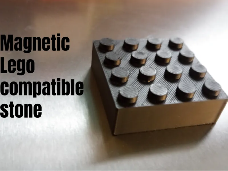 Magnetic LEGOcompatible stone