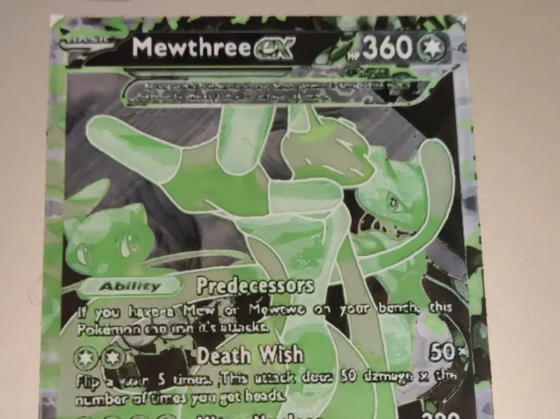 Mewthree Fan Art Hueforge Pokemon Card