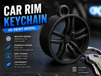 Car Rim Keychain