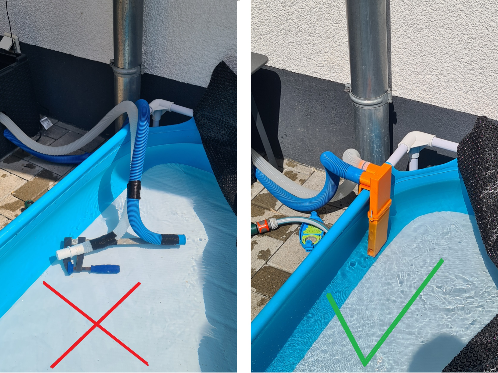 Filterpumpenanschluss für Mini-Framepool