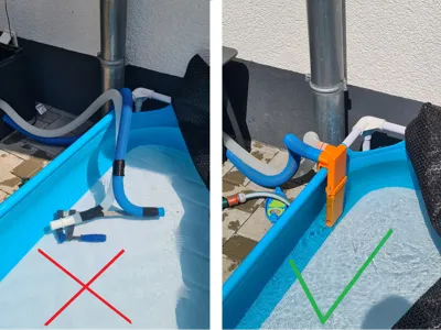 Filter pump connection for Mini-frame pool