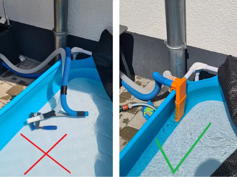 Filterpumpenanschluss für Mini-Framepool