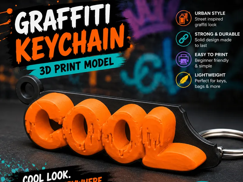 Graffiti keychain