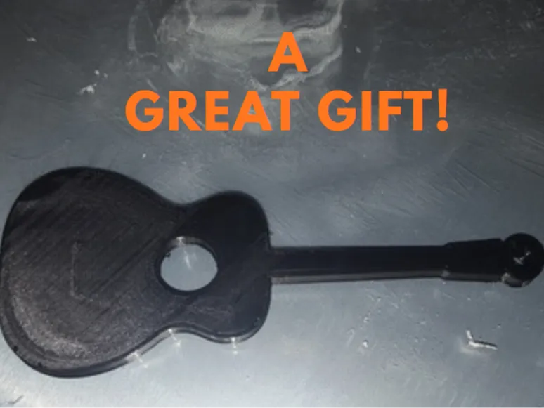Acoustic Guitar Keychain