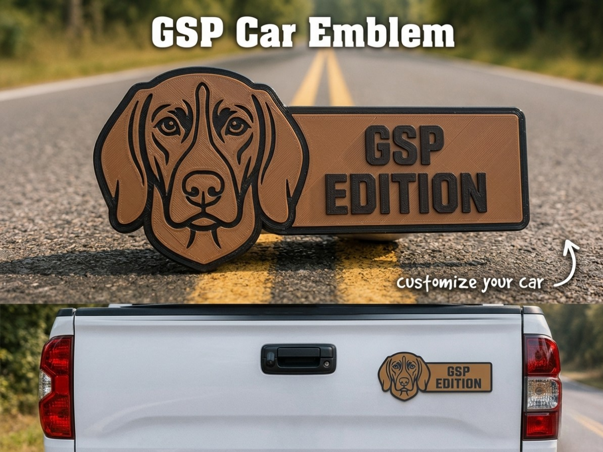 German Shorthair Pointer Car Emblem - GSP Edition