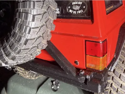 1/10 Cherokee XJ hardbody tire carrier bumper. 