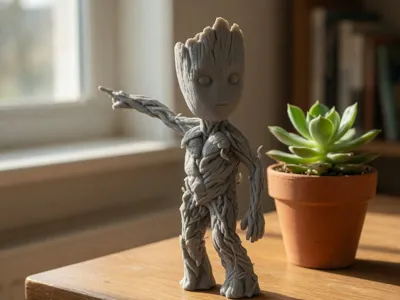 Baby Groot Pointing