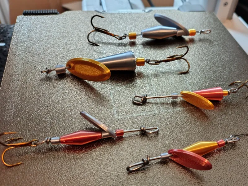 different models of trout spinner fishing bait