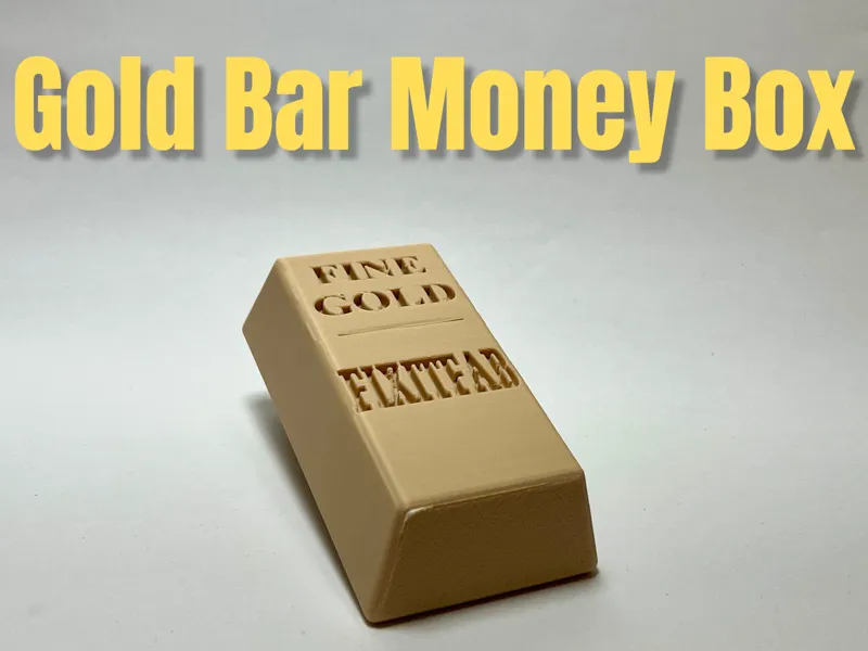 Goldbarren um Münzen hineinzuschieben