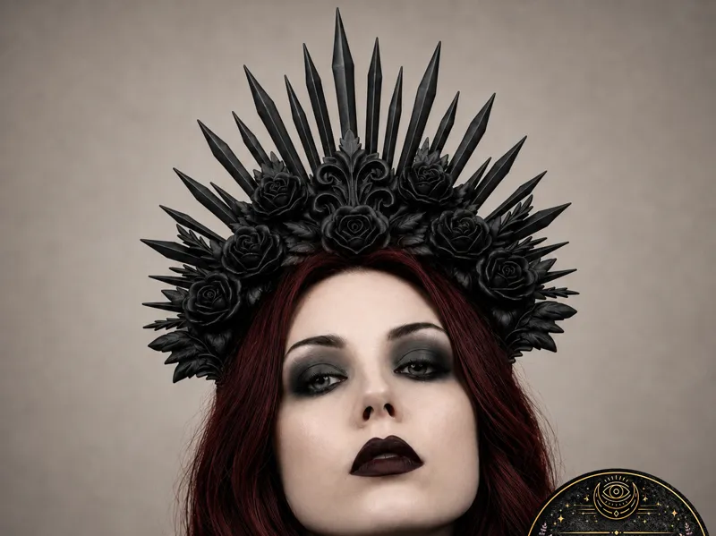 Goth Rose Crown Gothic Floral Headdress Headpiece
