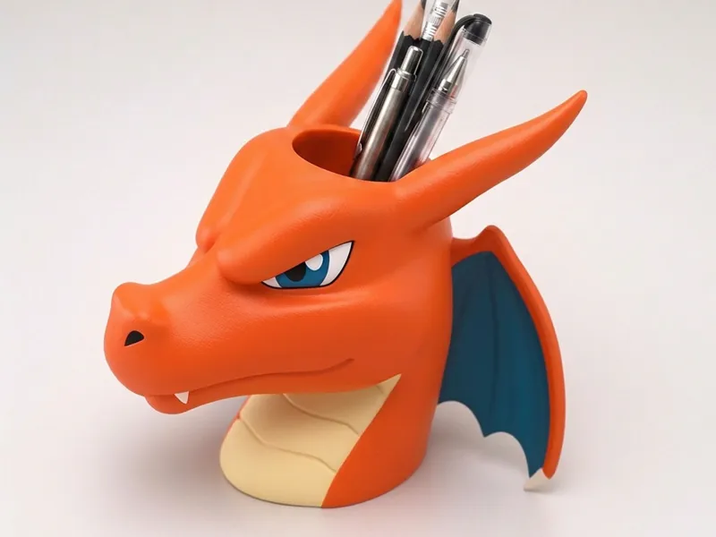 pokemon charizard Head Pen Holder – Desk Organizer