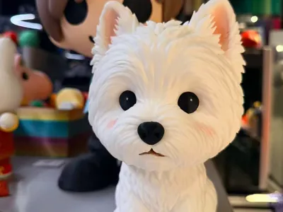 West Highland Cute West Highland White Terrier puppy figurine no AMS required