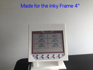 Inky Frame 4" Stand for desk with a battery holder