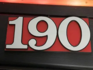 Frame for 190 number model