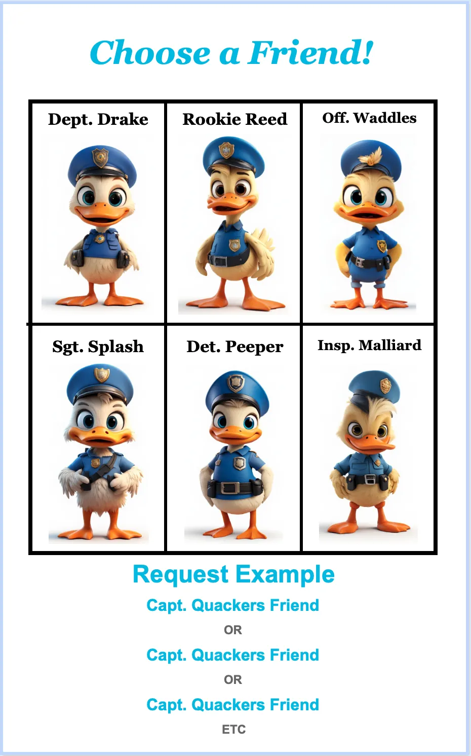 Comical Duck: Capt. Quackers & Friends: +6 - Free 3D Print Model ...