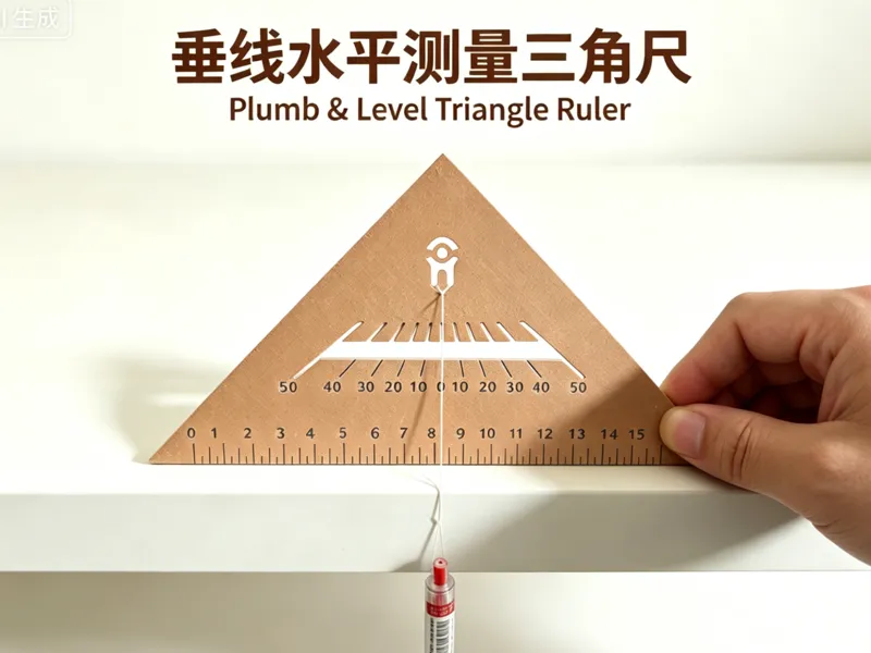 垂线水平角度测量三角尺